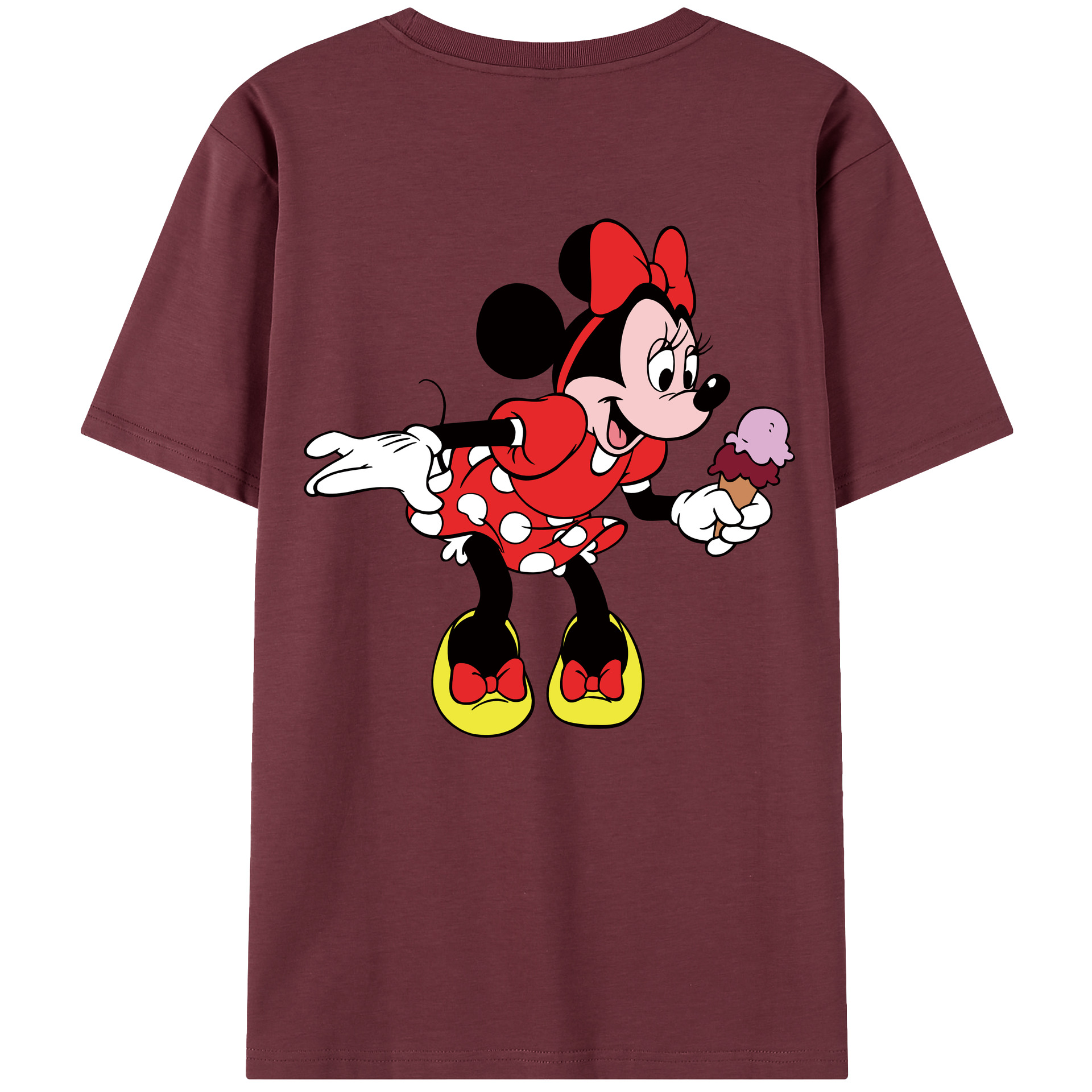 （画像用） ミッキーマウス Mickey Mouse 綿100％半袖Tシャツ（背面プリント）